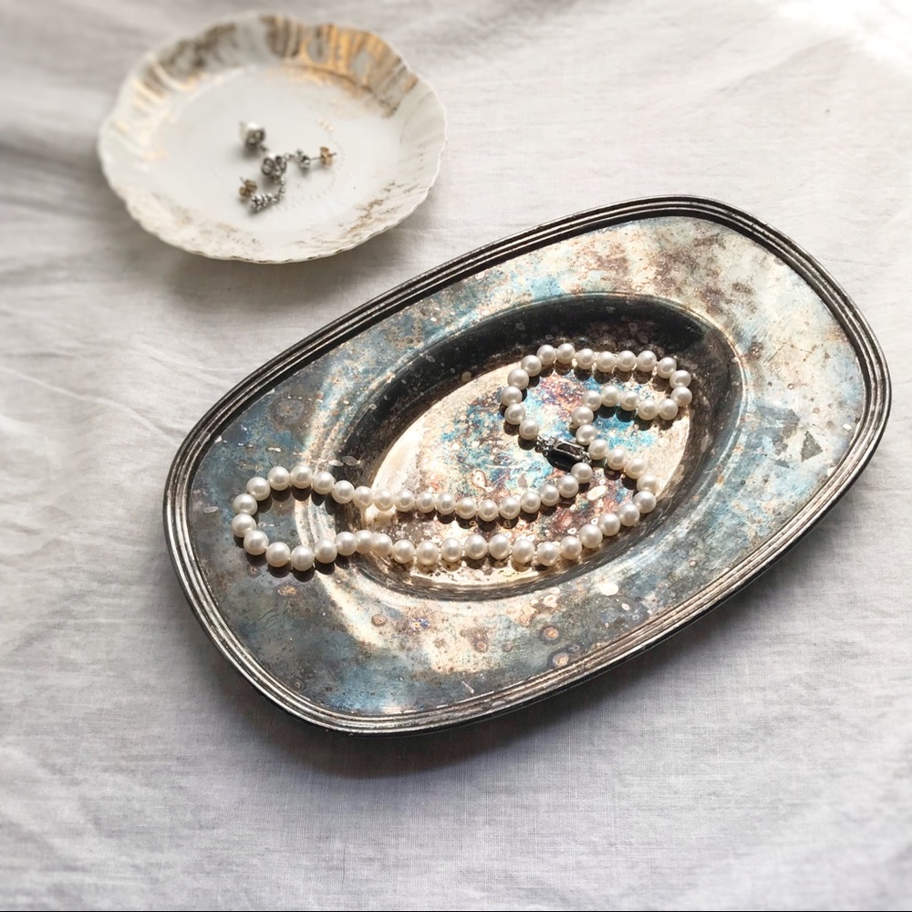 Vintage WM Rogers Exeter Silver Tray